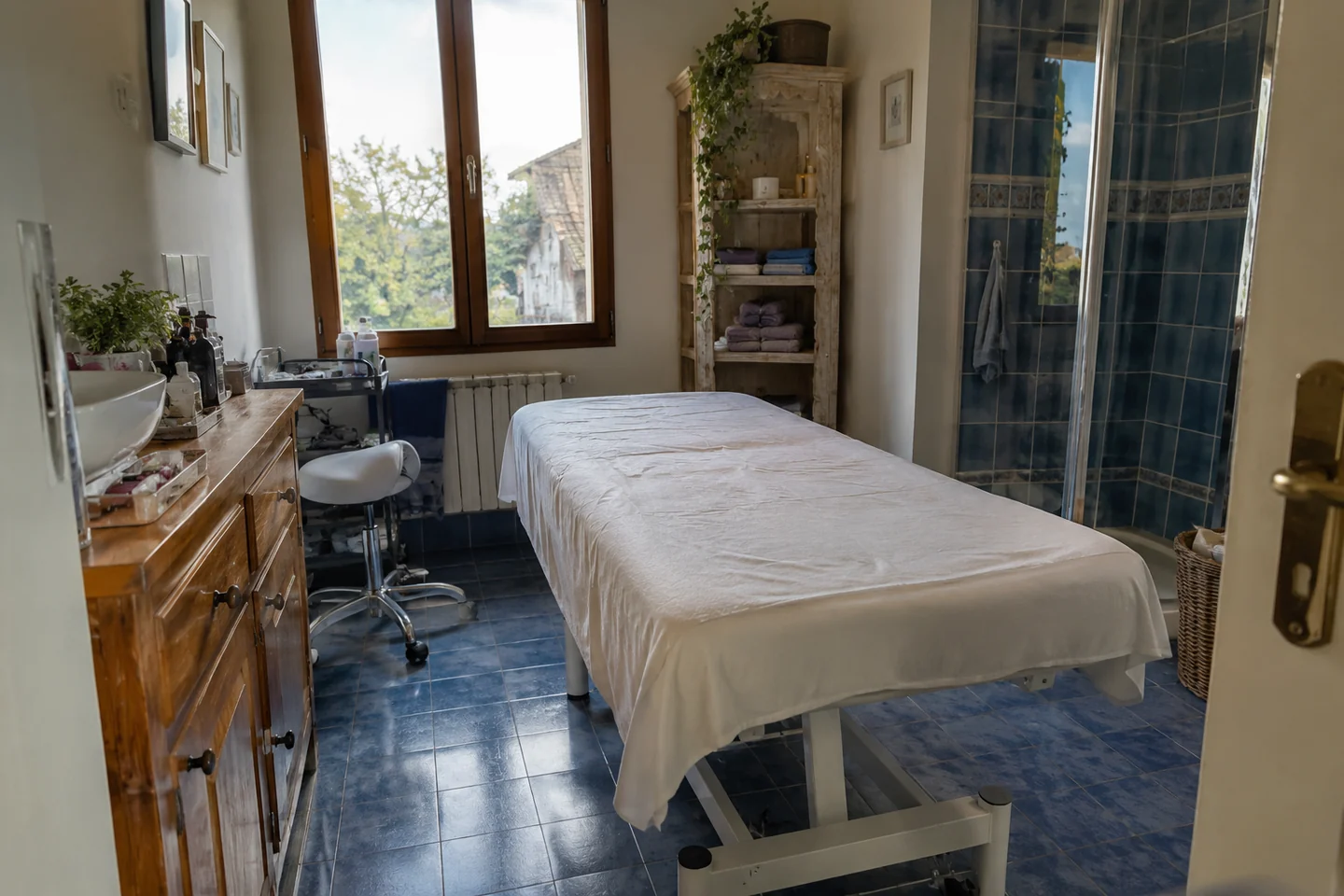 Une cabine d’épilation propre avec matériel fermé